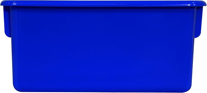 Wood Designs Cubby Storage Bin, Heavy Duty Plastic Containers for Kids Blue Cubby Tray Set of 20 - Image 4