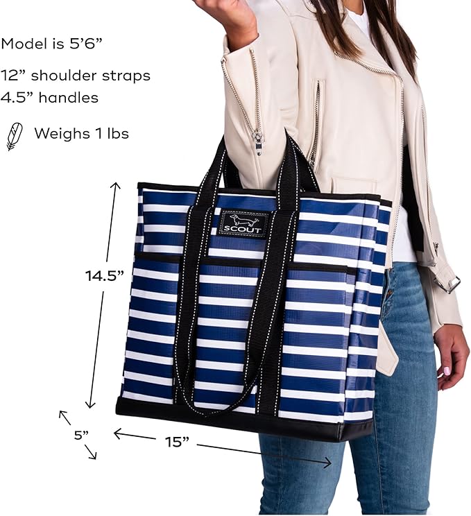 SCOUT Rocket Pocket Tote - Multi-use, zips shut | 7-Pockets, Folds flat for easy storage, Two Straps. The perfect versatile travel tote for busy nurses, teachers, and moms. - Image 2