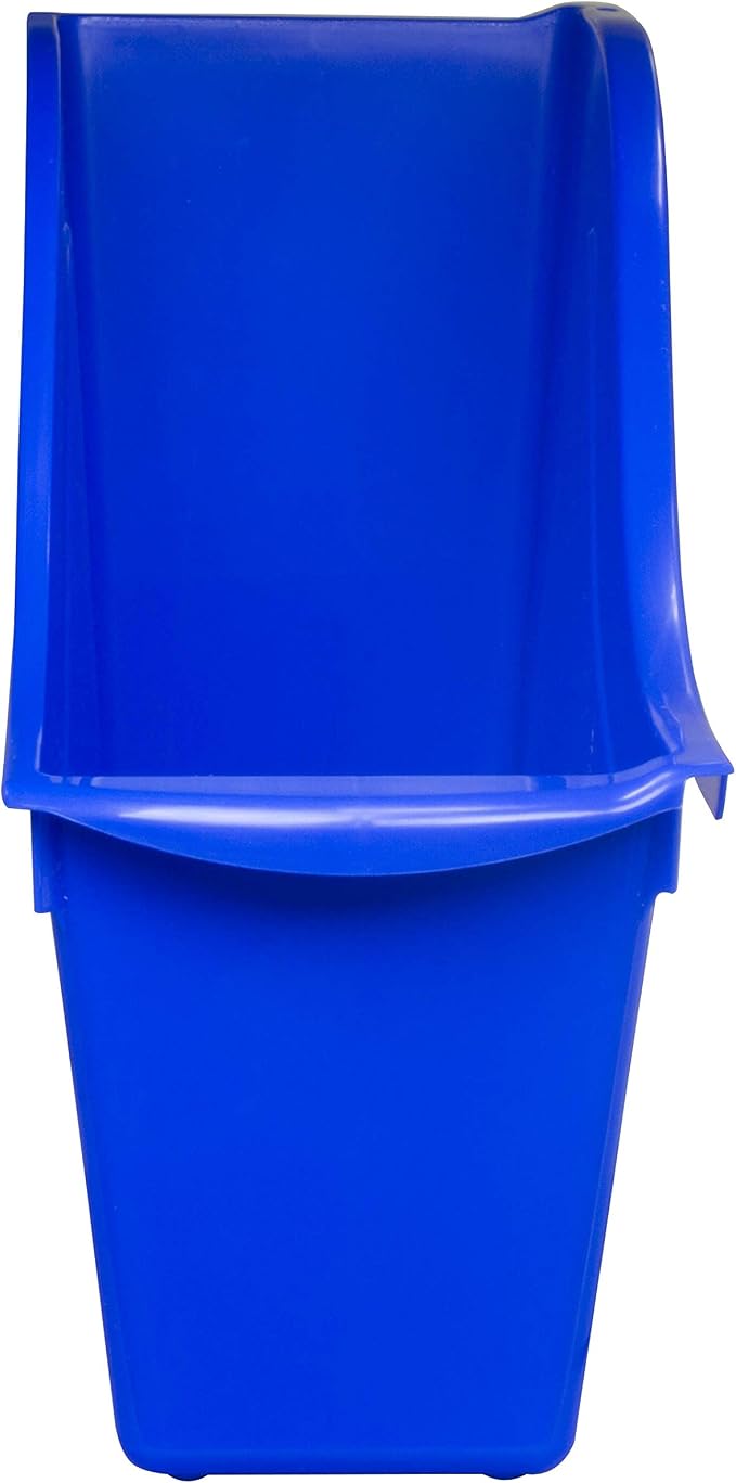 Storex Small Book Bin, Linking Storage Bin, Dry Erase Surface, 11.75" x 8.5" x 4.5" STEM Blue 6-Pack - Image 13