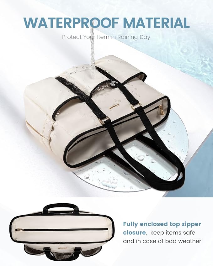 LOVEVOOK Work Tote Bag for Women, 15.6 inch Laptop Bag for Women, Teacher Tote Bag Nurse Bag, Utility Tote For Work/Travel/College/Daily, Professional Computer Purse Large Handbag With Multi Pocket - Image 5