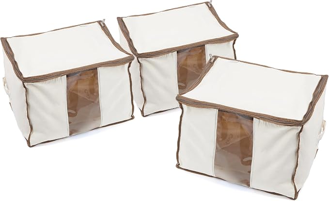 Covermates Canvas Storage Bag for Blankets, 19.25" W x 13" D x 12.5" H | label window, zipper closure, carrying handles, 3-year warranty by Covermates