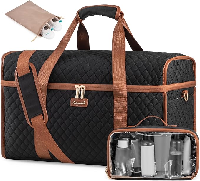 LOVEVOOK Travel Duffle Bag - Weekender & Overnight Bag with Toiletry & Wet Pocket, Carry-On Size, 3pc Set by LOVEVOOK