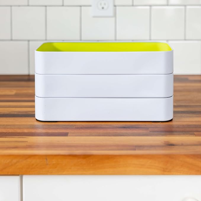 Three by Three Seattle Metal Drawer Organizer Tray Set, 6-Pc, 2" (Assorted) | Deep 2" food-safe colorful metal bins; soft non-scratch base; kitchen, vanity, bathroom & office drawer storage - Image 7