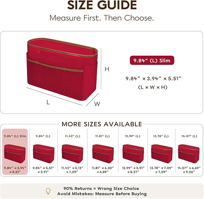 GIVLEFLY Purse Organizer Insert for Tote Bag, 9.84 Inch Satin Bag Organizer, Multi Pocket Handbag Organizer for Everyday Totes - Image 4