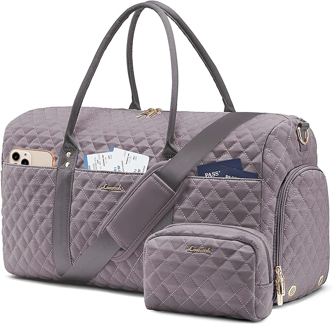 LOVEVOOK Travel Duffle Bag,Weekender Bags for Women Overnight Bag with Shoe Compartment, Carry on with Toiletry Bag,Duffel Bag with Wet Pocket,Hospital Bags for Labor and Delivery by LOVEVOOK