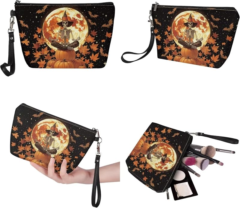GIFTPUZZ Women Top Handle Bags Handbags with Zipper Leather Wallet Cash Card Phone Holder and Makeup Bag Set 3pcs - Image 6