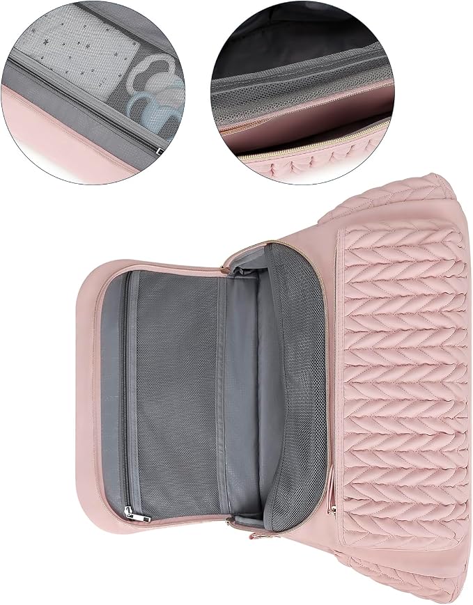 Lmbabter Diaper Bag Backpack Messenger Bag Travel Backpack Maternity Bags Stylish Baby Bag with Changing Pad for Mom (Pink) - Image 7