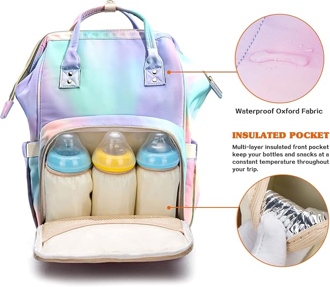 Diaper Bag Backpack for Mom & Dad, Multifunction Waterproof Baby Changing Bags, Large Nappy Bag Backpack - Image 2