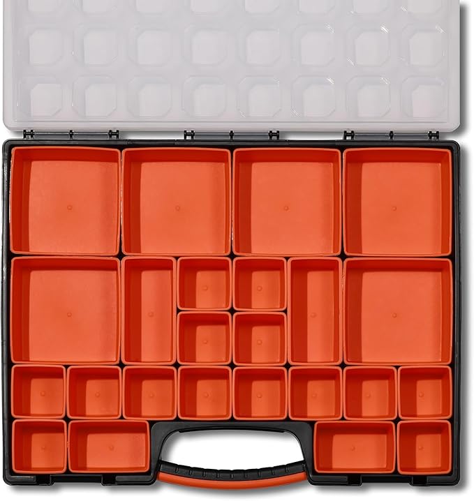 EMENTOL 3PCS Multi-Purpose Portable Organizer Box Set with 72-Removable Compartments, 3 Pieces Professional Boxes with Dimension 16.2"L*13"W*2.3"H - Image 2