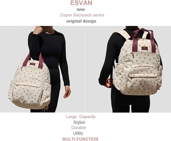Diaper Bag Backpack Corduroy Multifunction Baby Fashion Travel Pack office Laptop Bag - Image 6