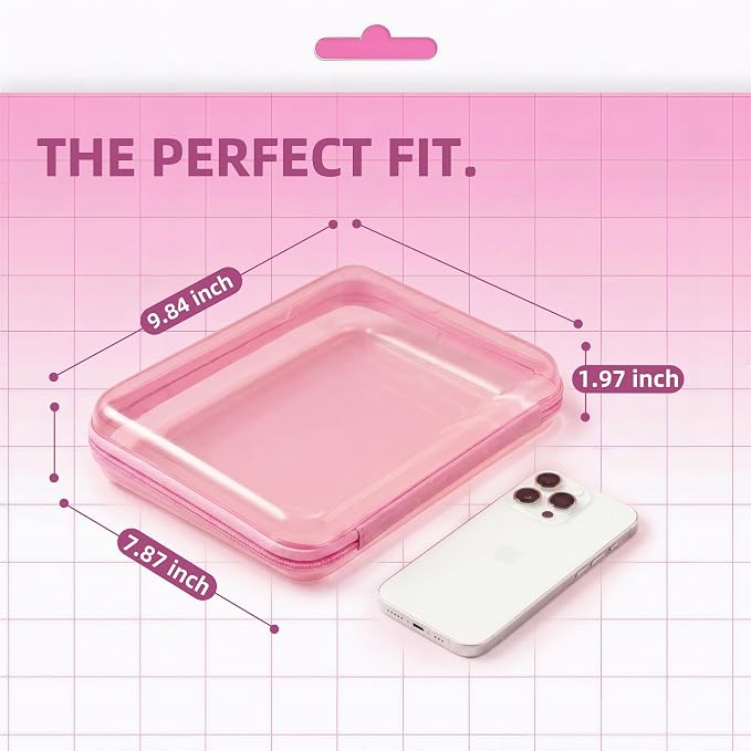 CoiiJoii 6Pcs Large Clear Hard Shell Zippered Case, Diaper Bag Organizing Pouches, Waterproof Cosmetic Bag, Toiletry Bag Storage Organizer Bins. - Image 6