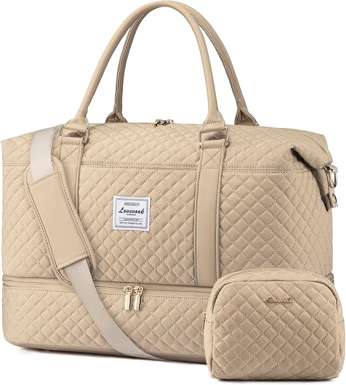 LOVEVOOK Travel Duffle Bag,Weekender Bags for Women with Shoe Compartment，Carry on Overnight Bag with Toiletry Bag,Gym Duffel Bag with Wet Pocket, Hospital Bags for Labor and Delivery by LOVEVOOK