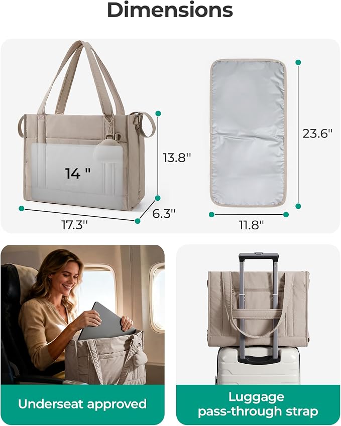 BAGSMART Diaper Bag Tote Puffer Baby Bag Lightweight for Travel, Work | Pacifier Case, Insulated Pockets, Stroller Straps, Hospital Bag for Labor and Delivery - Image 4