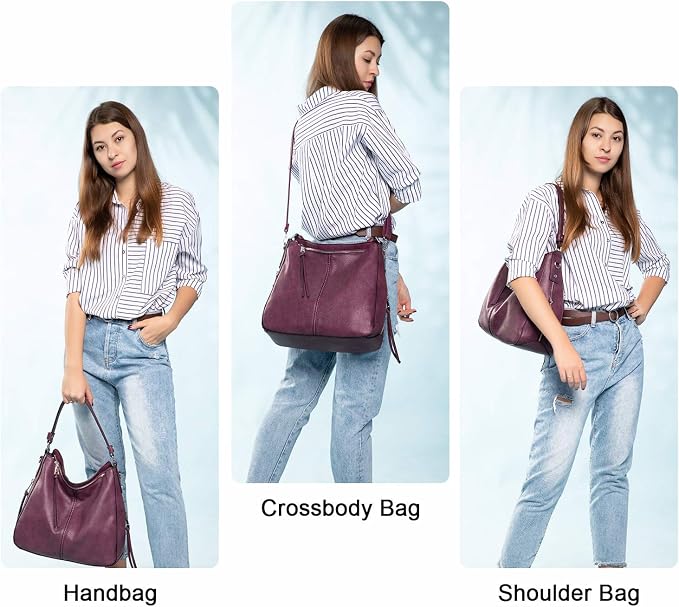 Hobo Crossbody Bag for Women, Designer Shoulder Purse Handbags - Image 6