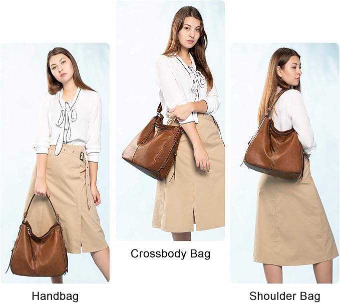 Hobo Crossbody Bag for Women, Designer Shoulder Purse Handbags - Image 2