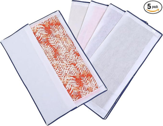 アストロ Astro 173-05 Kimono Storage Case, 3-Way Opening, Set of 5, No Window, Kimono Storage Bag, Breathable, Non-Woven Fabric, Protects Against Dust and Dirt, Yukata Storage Bag, Zipper Type by ASTROSTORAGE