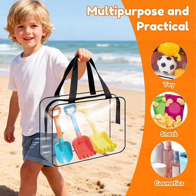 18 Pack Toy Storage Bags 3 Size Clear PVC Puzzle Organizer Bags with Zipper | Travel Waterproof Toy Organizer Bags Reusable Toy Bags for Puzzles, Blocks, Board Game Storage - Image 5