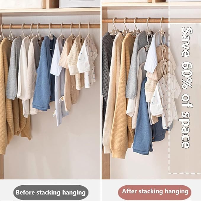 Baby Hangers 30 Pack, 11-14.5" Adjustable Kid Clothes Hangers for Newborn Closet, Plastic Non-Slip Small Infant Hanger for Toddler Pant, Child Coat Percha for Boy Nursery Clothing, Girl Dresses, White - Image 6