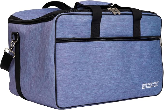 Board Game Bag, Fits 7 Standard Boxes, Padded For Protection | Carry With Backpack | Shoulder Strap or Luggage Slip | Duffle Bag For Travel Or Game Night by BoardGameTablescom