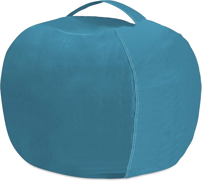 Posh Stuffable Kids Stuffed Animal Storage Bean Bag Chair Cover - Childrens Toy Organizer, Large 38" - Heather Teal - Image 7
