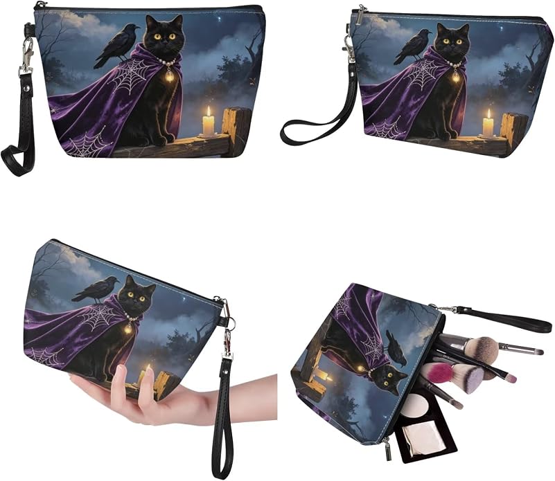 GIFTPUZZ Women Top Handle Bags Handbags with Zipper Leather Wallet Cash Card Phone Holder and Makeup Bag Set 3pcs - Image 6