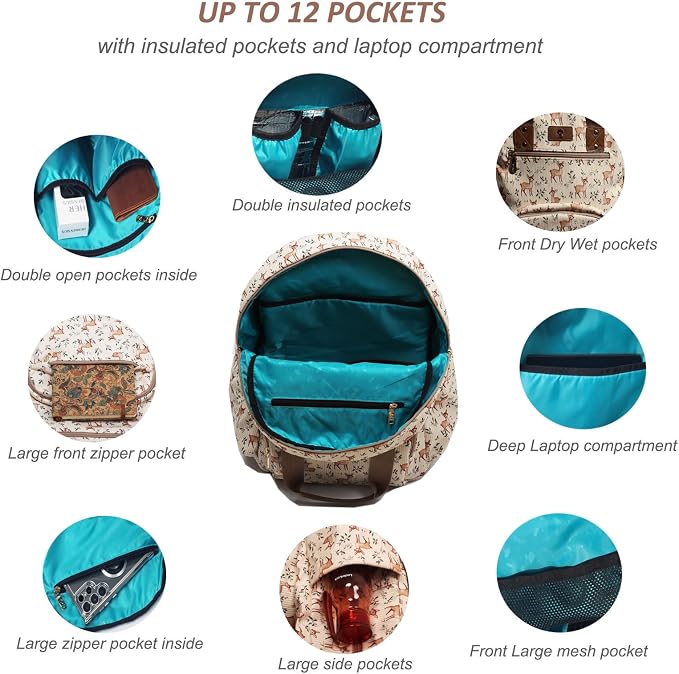 Diaper Bag Backpack Corduroy Multifunction Baby Fashion Travel Pack office Laptop Bag - Image 4