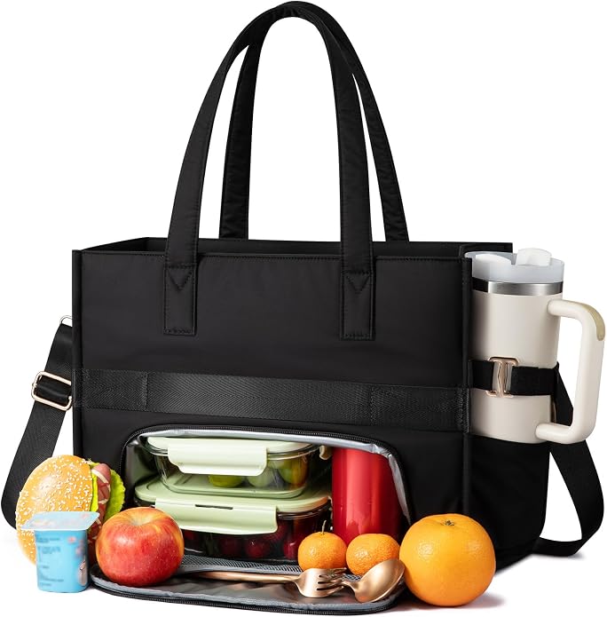 LOVEVOOK Teacher Tote Bag for Women,Multi-pocket Laptop Bag with Large Cup Holder,Nurse Bags Work Travel Computer Handbag by LOVEVOOK