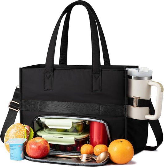 LOVEVOOK Teacher Tote Bag for Women,Multi-pocket Laptop Bag with Large Cup Holder,Nurse Bags Work Travel Computer Handbag by LOVEVOOK