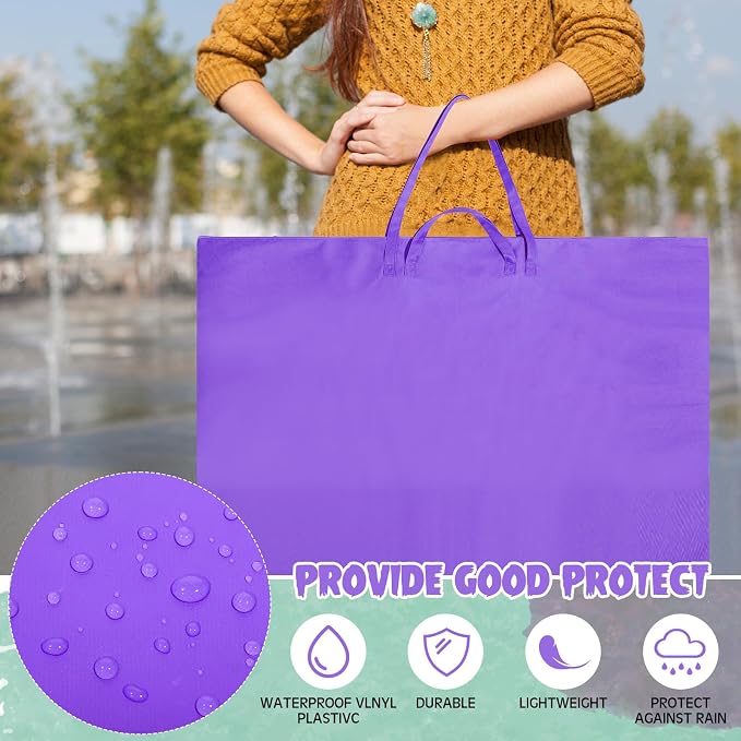 Abbylike 1 Pcs 48 x 36 Inch Art Portfolio Bag Large Size Art Supply Bag with Nylon Shoulder Waterproof Poster Board Painting Drawing Sketch Storage Carry Case for Artwork Gift Supplies (Purple) - Image 5