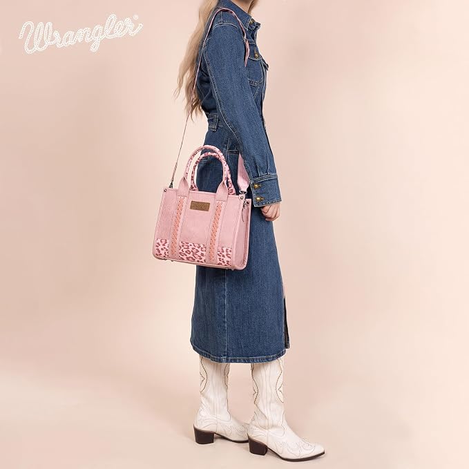 Montana West × Wrangler Tote Bag for Women Western Cow Print Purse Designer Top Handle Handbags - Image 2