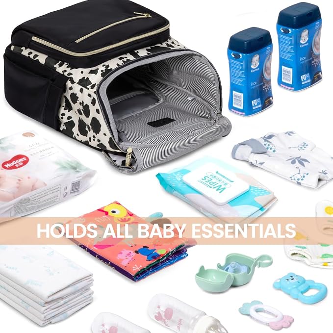 LOVEVOOK Diaper Bag Backpack Large Capacity Baby Bag with Portable Changing Pad, Multifunction Baby Travel Backpack - Image 5