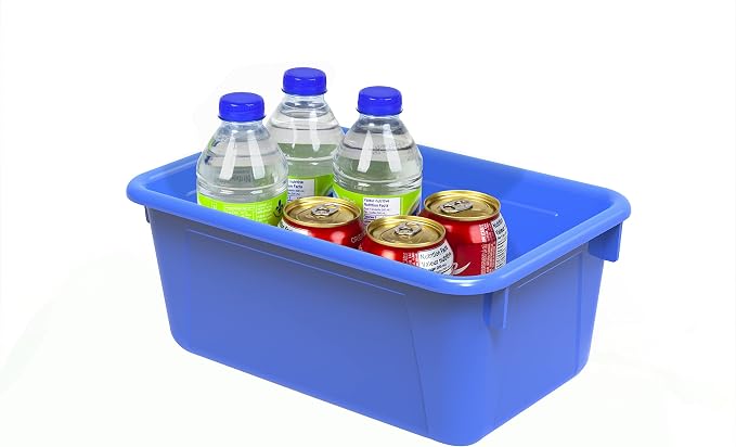 Storex Small Cubby Bins – Plastic Storage Containers for Classroom, 12.2 x 7.8 x 5.1 inches, Class Blue, 5-Pack (62416A05C) - Image 7