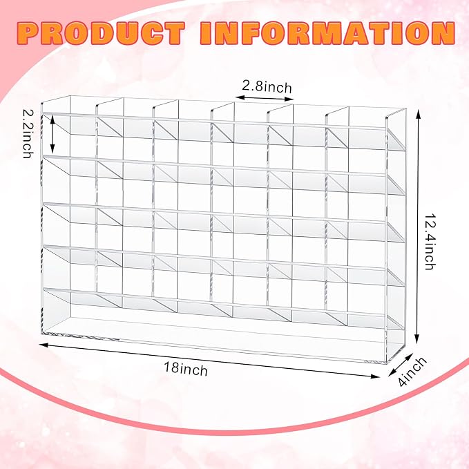 MotiMind Acrylic Pen and Marker Organizer for 350 Markers | 26 Compartments, Vertical Marker Pencil Organizer, Acrylic Pen Display Holder, Art Supply Storage for Desk Stationery, Clear - Image 2