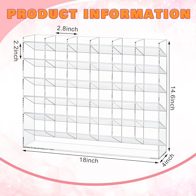 MotiMind Acrylic Pen and Marker Organizer for 420 Markers | 30 Compartments, Vertical Marker Pencil Organizer, Acrylic Pen Display Holder, Art Supply Storage for Desk Stationery, Clear - Image 2