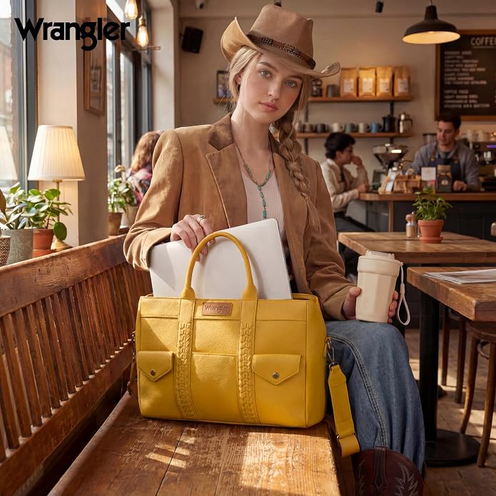 Wrangler Work Tote Bag for Men and Women Business Teacher Bag Large Capacity Briefcase Handbag with Adjustable Strap - Image 2