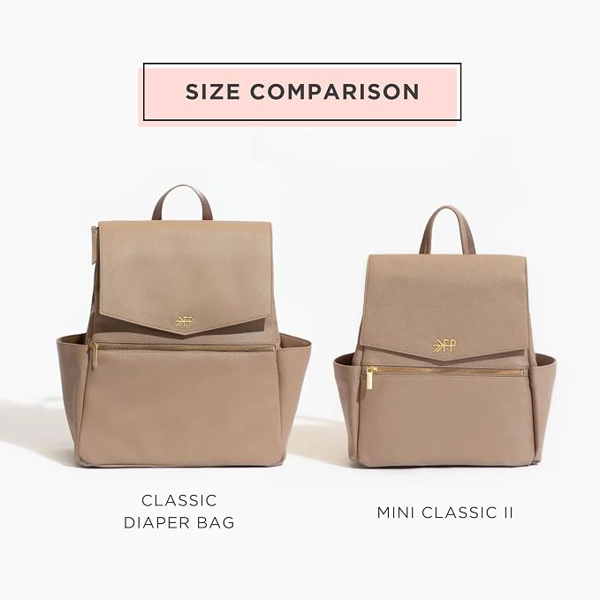 Freshly Picked Mini Diaper Bag II Backpack – Premium Vegan Leather Small Baby Bag without Changing Pad, Compact, Lightweight & Stylish for Moms On-the-Go, Fig - Image 7