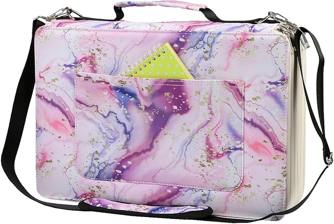 480 Slots Pencil Case, 5-Layer Organizer with Shoulder Strap | 5-layer twill oxford case with 480 elastic slots,carry handle, removable strap, and outer pocket for phone or keys. by Lbxgap