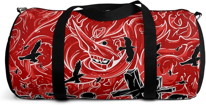 Anime Gym Bag for Women Men - Large Capacity Waterproof Workout Fitness Travel Sports Bags Fashion Street Camping Expandable Carry On Duffle Bag For Couple (Red Tachi) PTY - Image 5