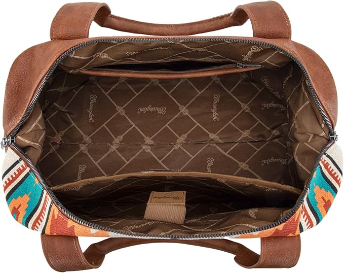 Wrangler Duffel Bag for Women Large Travel Weekender Bag Designer Aztec Carry On Bags, Beige - Image 3