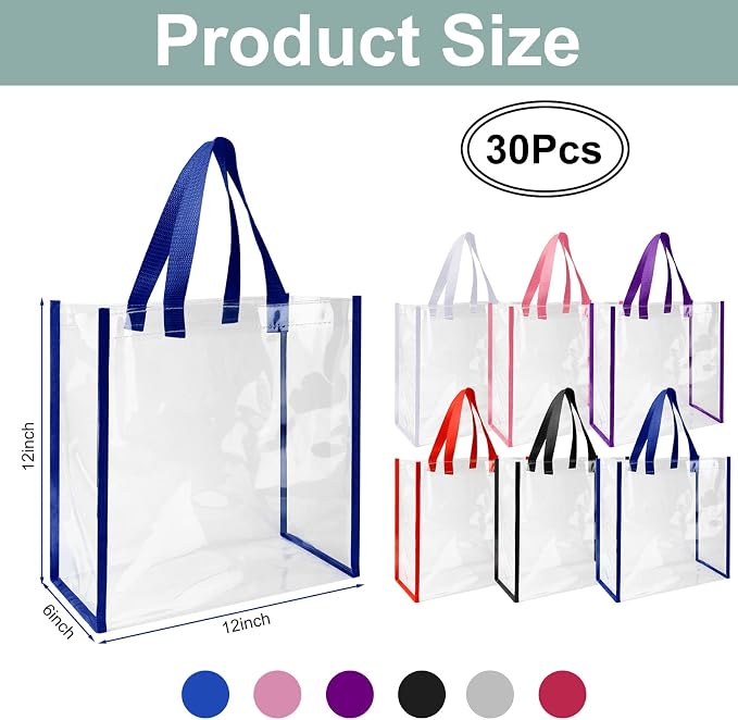 Eccliy Clear Tote Bag Stadium Approved with Handles - Image 3