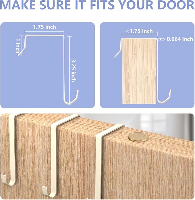 2 Pack Over the Door Shoe Organizers, Hanging Shoe Organizers Large Pockets | Shoe Storage for Closet, Shoe Holder for Boots, Sneakers, Heels, Hanging Shoe Organizer Shoe Rack for RV, Dorm, Home, Beige - Image 8