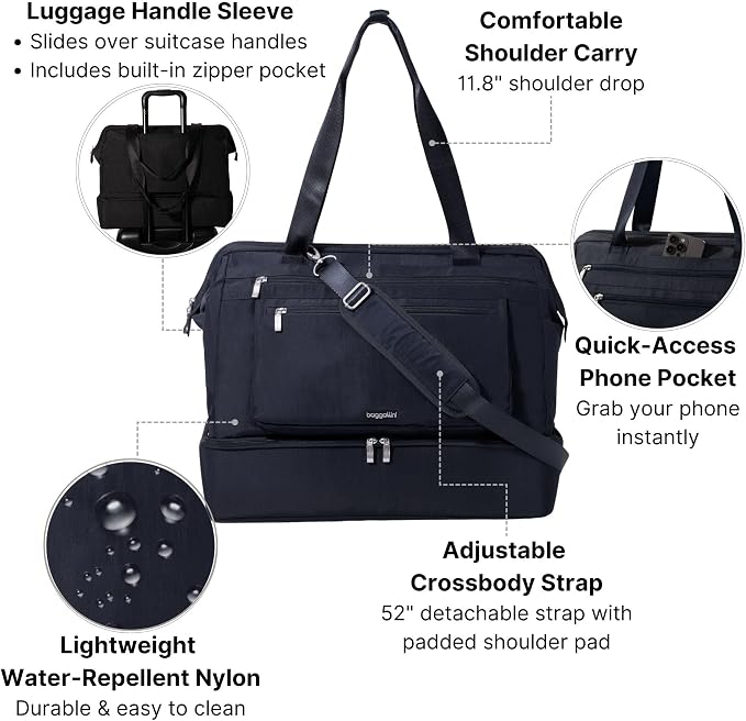 Modern Weekender - Lightweight 18"x15.7"x9.4" Duffel Carry-on Travel Bag for Women - Image 3