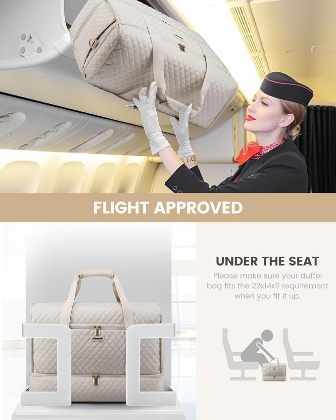 LOVEVOOK Large Travel Duffle Bag, Weekender Bags for Women With Shoe Compartment, Overnight Hospital Bag For Women Labor Delivery, Carry on Bag Personal Item Travel Bag, Yoga Gym Duffel Bag - Image 6