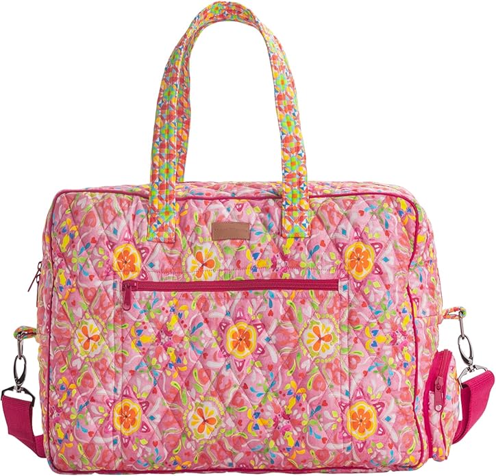 Maison d' Hermine Weekender Bags for Women Cotton Quilted Duffel Overnight Luggage Weekend Bag for Men Gym Gifts Travel | Overnight Luggage Weekend Bag for Men Gym Sports Gifts Duffle bag Business Travellers Trip Spring Summer by MaisondHermine