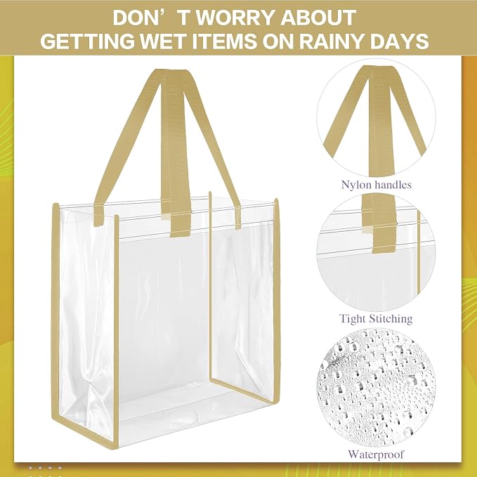 Eccliy Clear Tote Bag Stadium Approved with Handles - Image 5