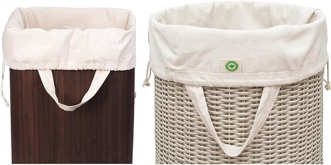 Heavy Duty Laundry Hamper Bags - Extremely Sturdy, Durable Canvas Replacement Laundry Hamper Liner - Works for Round & Square Hampers with Drawstring Closure (3 Pack) - Image 3