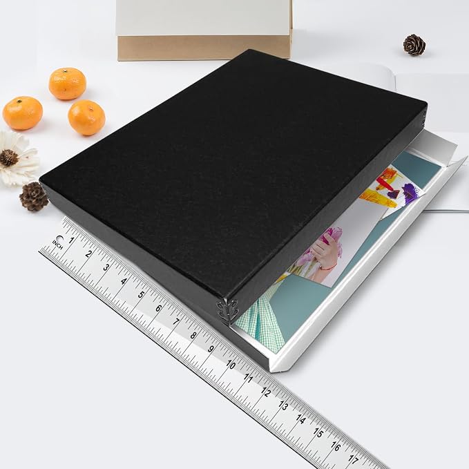 Lineco Museum Archival Storage Box, Drop Front, 11.75x17.75x1.5 in, Black (Pack of 2) - Image 4