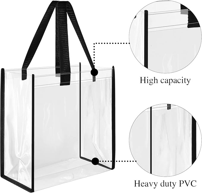 Eccliy Clear Tote Bag Stadium Approved with Handles - Image 4