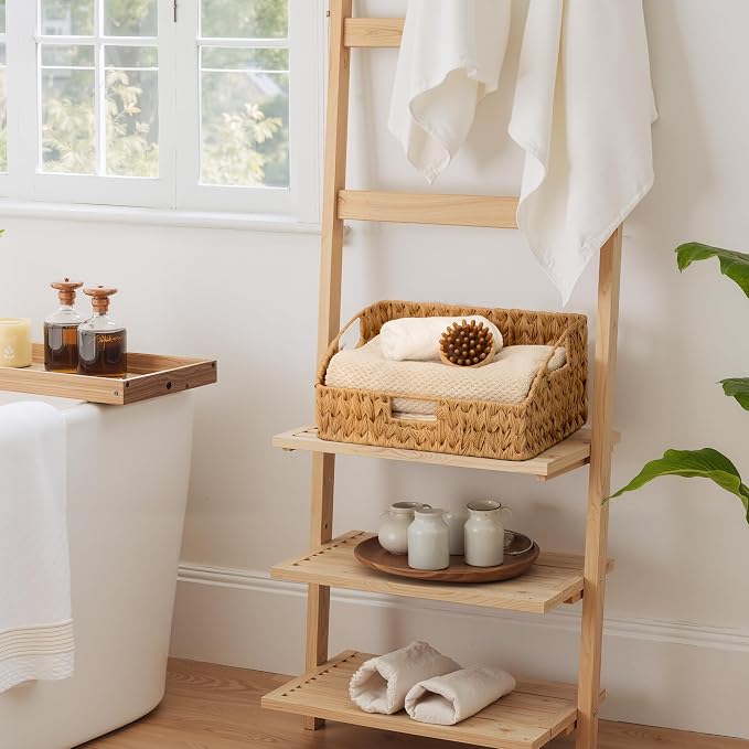 GRANNY SAYS Wicker Storage Basket for Shelves, Large Wicker Basket | Wicker Storage Baskets for Pantry, Open Front Basket for Shelves, Kitchen Storage Baskets, Decorative Basket for Home Decor - Image 4
