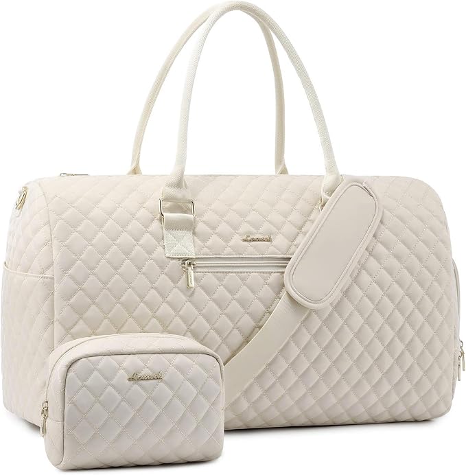 LOVEVOOK Travel Duffle Bag, Weekender Bag for Women with Toiletry Bag, Carry on Overnight Bag with Shoe Compartment, Gym Duffel Bag with Wet Pocket, Mommy Hospital Bags for Labor and Delivery by LOVEVOOK